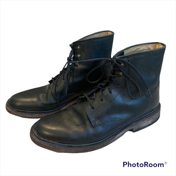 Frye Lace Up Mens Black Leather Casual Dress Boots main image 12